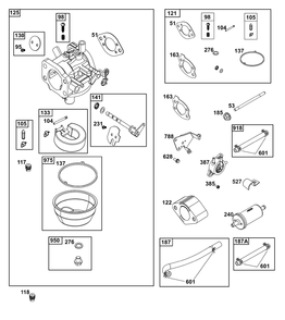 Part Location Diagram of 846594 Briggs and Stratton Carburetor